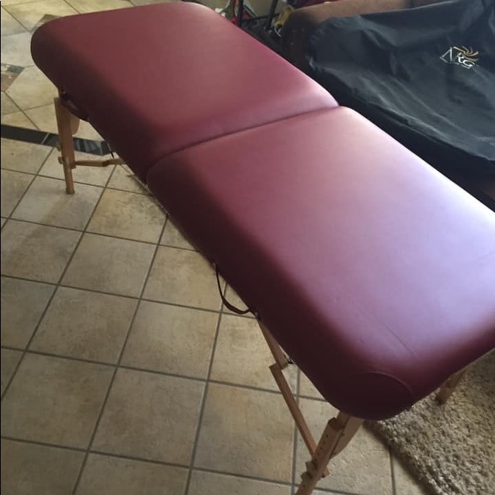 Massage table and chair